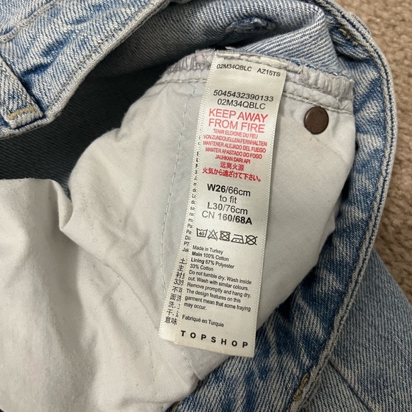 TOPSHOP distressed straight leg loose fit Denim Jeans - Picture 4 of 5